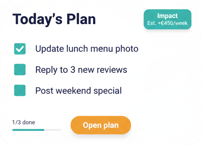 Today's Plan mockup