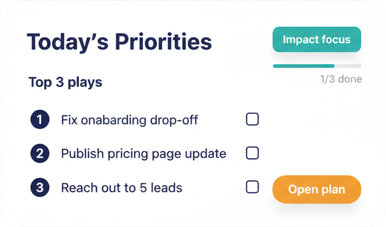 Priorities mockup